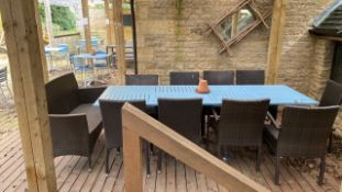 Outdoor Rattan Chairs with Tables