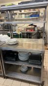 Stainless Steel Preparation Unit with Shelves