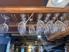 Wine glasses & rack
