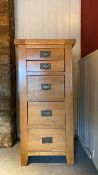 Cotswold Oak Tallboy 5 Drawer Chest