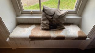 Faux-Cowhide Bench X2