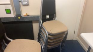 Set Of Metal Framed Stackable Chairs