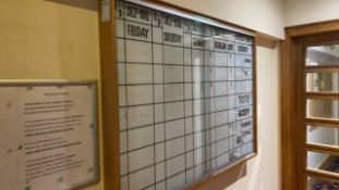 Large Wooden Framed Wall Mounted Board