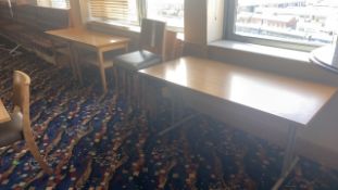 Wooden Table With Set Of 4 Wooden Upholstered Chairs