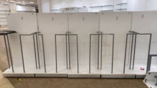 Double Sided White Partitioned Display Unit