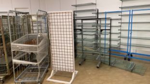 Lot Of Miscellaneous Shop Fittings And Shelving Units
