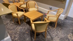 Wooden Framed Arm Chair X4