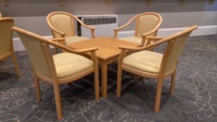 Wooden Framed Arm Chair X4