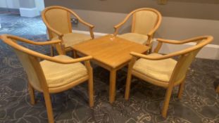 Wooden Framed Arm Chair X4