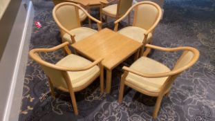 Wooden Framed Arm Chair X4