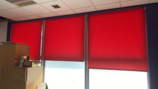 Red Roller Blind X5