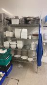 Large Quantity of Crockery on Adjustable Racking