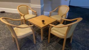 Wooden Framed Arm Chair X4
