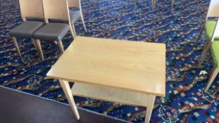 X1 Wooden Table & X2 Green wooden Chairs