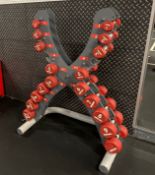 Set Of Red Dumbells