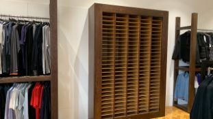 Large Wooden Clothing Display Unit