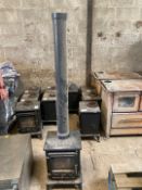 Cast iron woodburner Glass front includes flue
