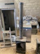 Cast iron woodburner Glass front includes flue