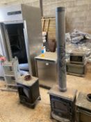 Cast iron woodburner Glass front includes flue