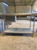 Stainless steel single sink