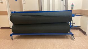 Indoor Cricket Mat X4 on Trolley