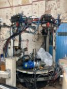 Bespoke tool assembly station with Hare AM300 vertical pneumatic press fitted