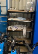 black metal freestanding shelf unit