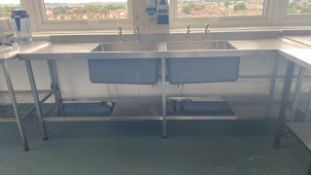 Stainless Steel Double Sink Unit
