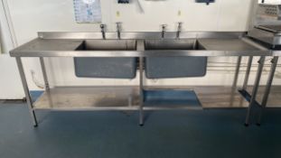 Stainless Steel Double Sink Unit