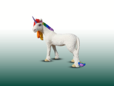 Large Unicorn Lego Statue