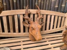 HUGE CAST IRON BULLS HEAD