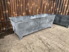 Quality New Large Rectangular Steel Ornate Planter On Feet With Handles (120.5Cm X 40.5Cm X 40Cm)