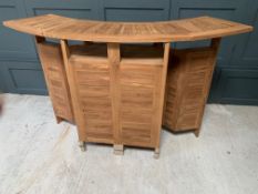SOLID TEAK OUTDOOR QUALITY NEW GARDEN FOLDING HOME BAR