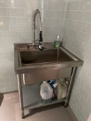 Stainless Steel Sink With Wash Tap