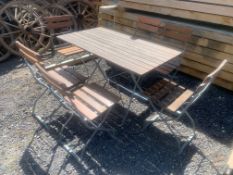 German Brauhaus Heavy Duty Iron Table & 6X Chairs