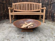 Contemporary Rustic Firepit On Base