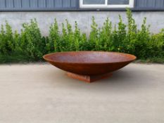 Contemporary Rustic Firepit On Base