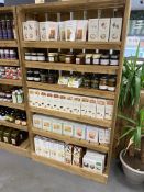 Wooden display shelving x3