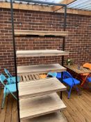 Cast iron framed shelving