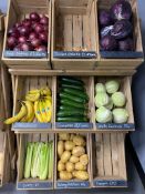 Storage display unit includes crates x3