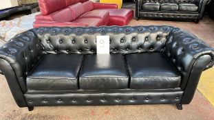 Black Chesterfield 3 Seater Sofa