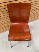 Dark Woodgrain Effect Commercial Grade Chairs Set of 2
