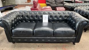 Black Chesterfield 3 Seater Sofa