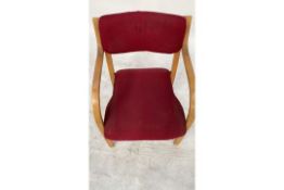 Red office style chairs.x3