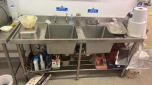 Simply Stainless Steel Double Sink Unit