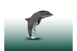 Large Dolphin Plastic Brick Statue