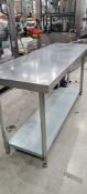 Stainless steel tables