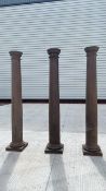 Believed To Be Antique Battle of Waterloo Cannon Pedastools x3.
