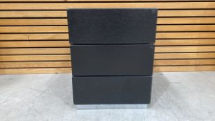 Black Wooden Cabinet With 2 Drawers