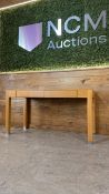 Wooden Desk With Double Draw And Metal Legs